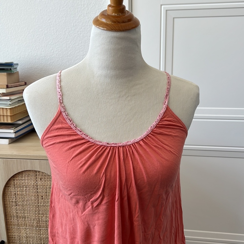 100% organic cotton Loyale lace strap cami made in the USA. Size S, EUC